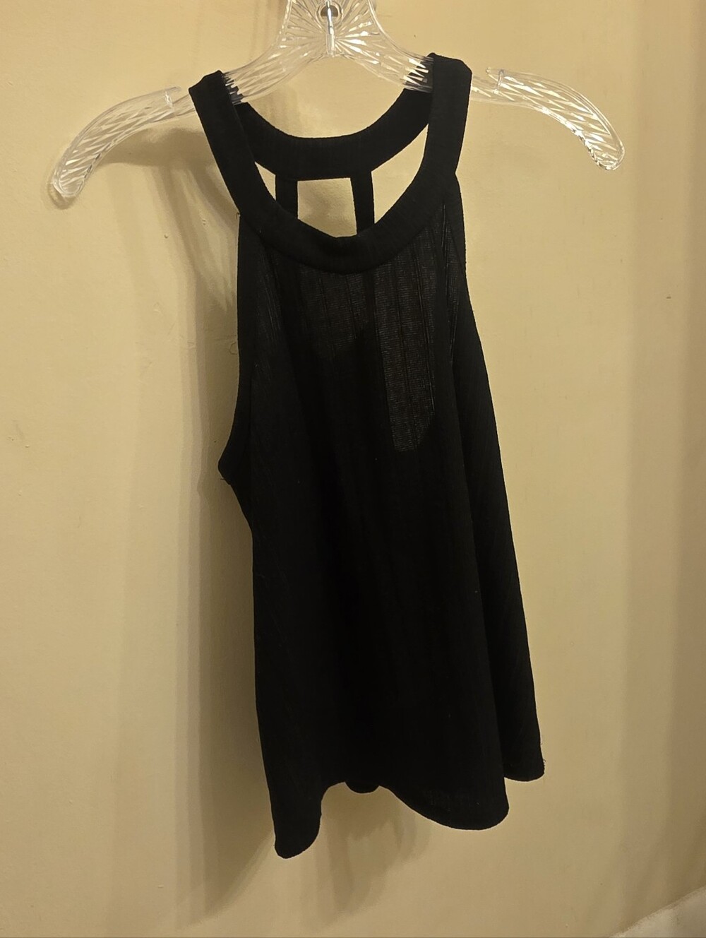 Sienna Sky Black Women's Lightweight Strappy Sweater Tank